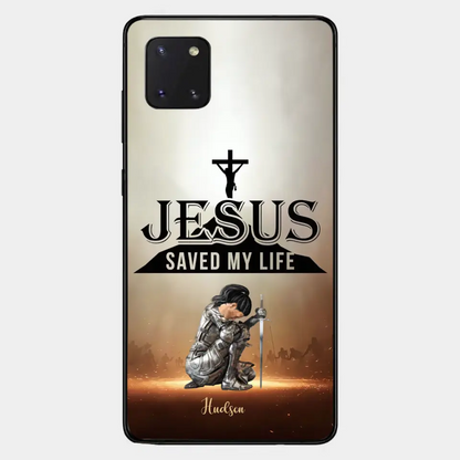 Personalisierte Handyhülle „Jesus hat mein Leben gerettet“.