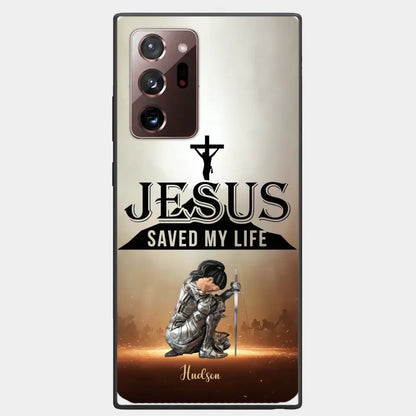 Personalisierte Handyhülle „Jesus hat mein Leben gerettet“.
