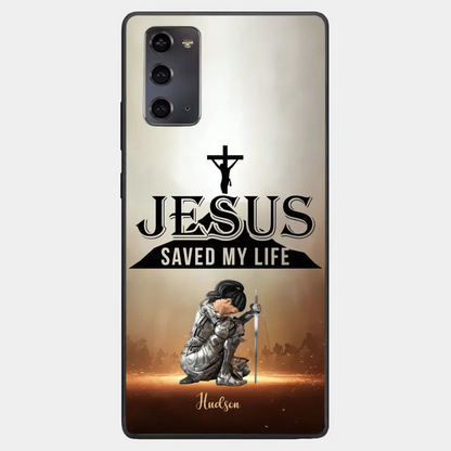 Personalisierte Handyhülle „Jesus hat mein Leben gerettet“.