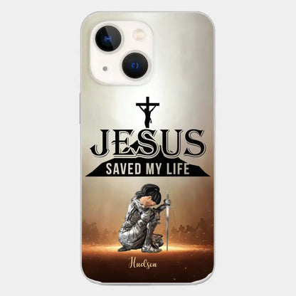 Personalisierte Handyhülle „Jesus hat mein Leben gerettet“.