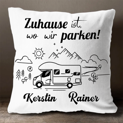 Personalisierte Campingkissen, Camper-Geschenke, Camper-Zubehör, Home is Where We Park