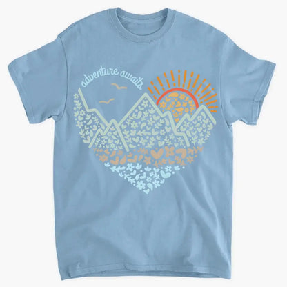 Adventure Awaits Clothes, Camping, Mountain, Hiker, Nature Lover Gift, Vacation Clothes