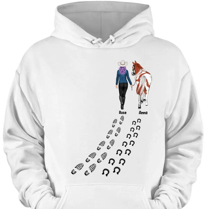 Personalisiertes Pferdemädchen mit individuellem Namen, Pferdeliebhaber-Geschenkkleidung, 2D-Druck