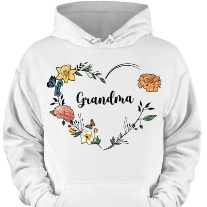 Individuelles Oma-Geburtsmonats-Blumen-Shirt