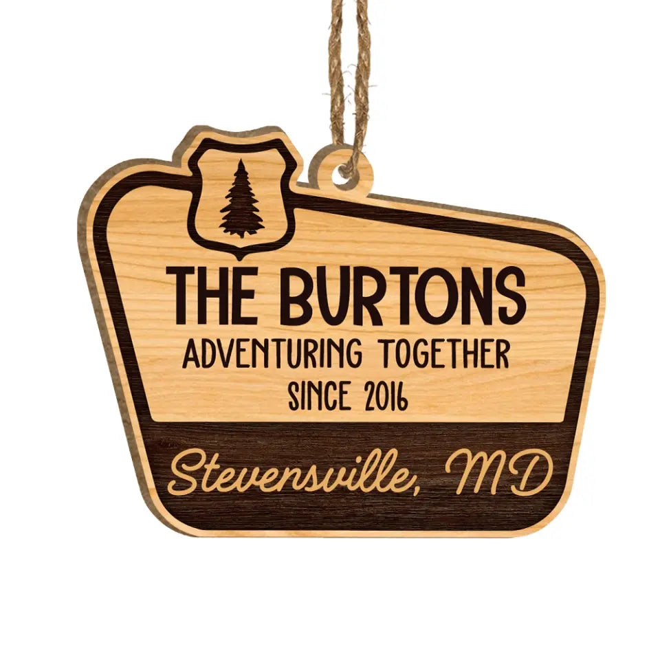 Personalisierter Weihnachtsschmuck – Nationalpark, Camping-Geschenk, Abenteuer-Geschenk
