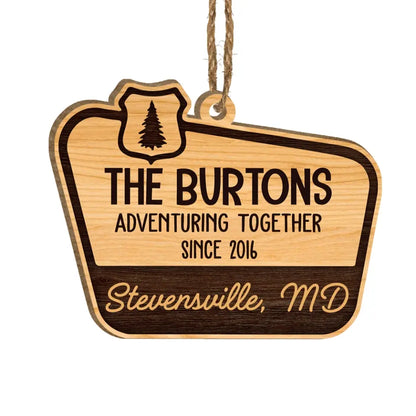 Personalisierter Weihnachtsschmuck – Nationalpark, Camping-Geschenk, Abenteuer-Geschenk