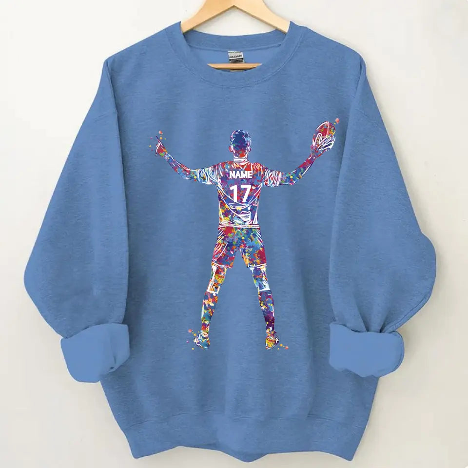 Players Personalized Watercolor Print Rugby Gifts for Men Rugby Players Boys Rugby Guys Personalized Gifts for Men Custom Clothes