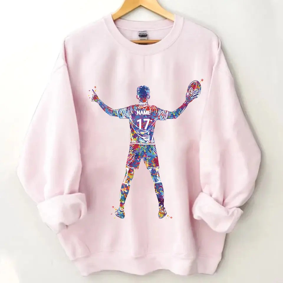 Players Personalized Watercolor Print Rugby Gifts for Men Rugby Players Boys Rugby Guys Personalized Gifts for Men Custom Clothes