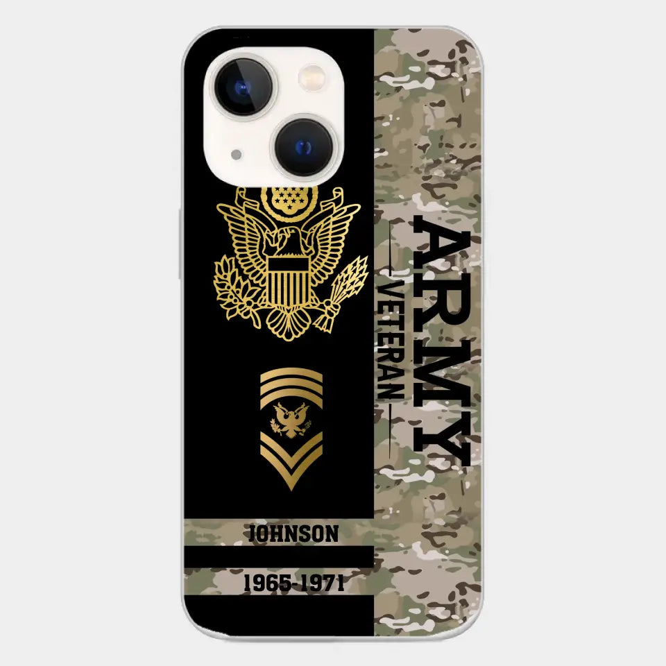 Personalized US Military Logo Custom Name Phonecase Printed