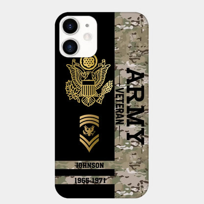 Personalized US Military Logo Custom Name Phonecase Printed