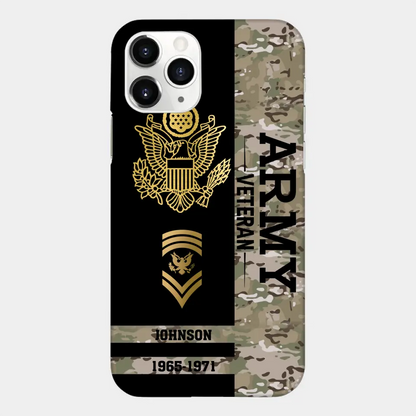 Personalized US Military Logo Custom Name Phonecase Printed