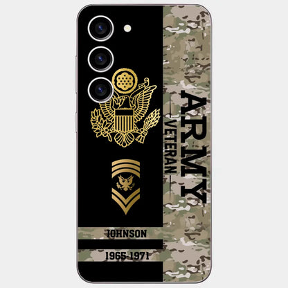 Personalized US Military Logo Custom Name Phonecase Printed