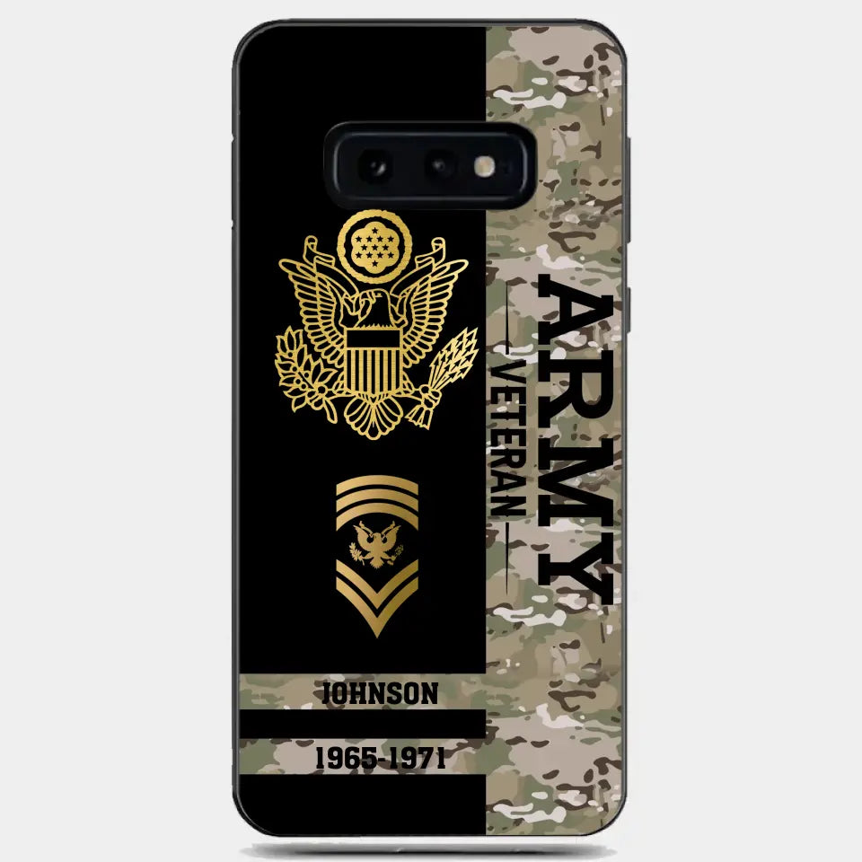 Personalized US Military Logo Custom Name Phonecase Printed