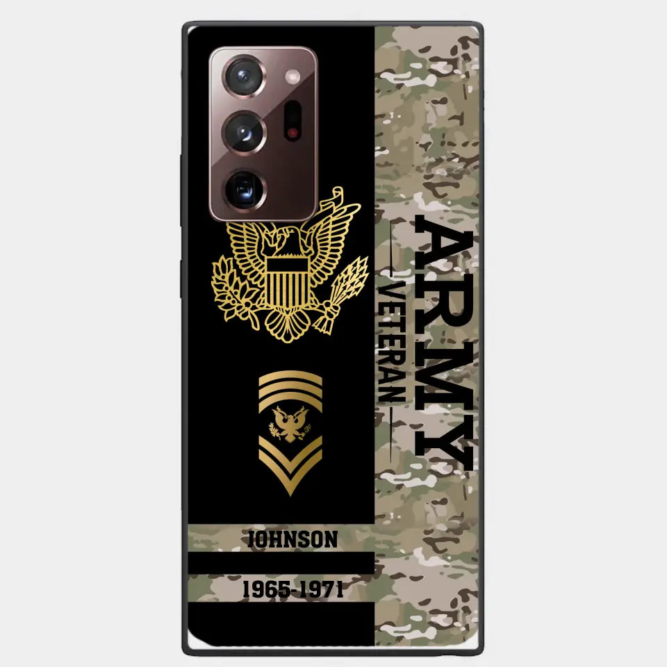 Personalized US Military Logo Custom Name Phonecase Printed