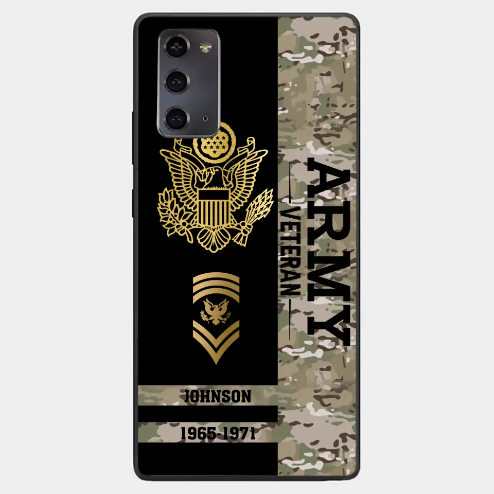 Personalized US Military Logo Custom Name Phonecase Printed