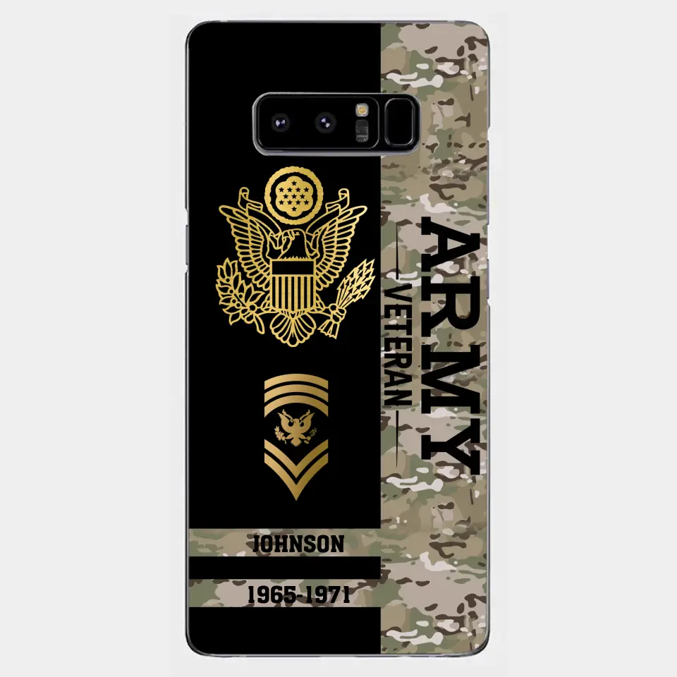 Personalized US Military Logo Custom Name Phonecase Printed