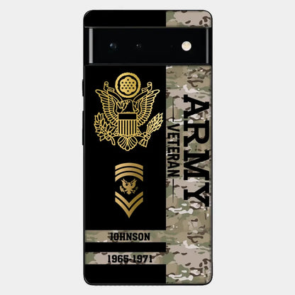 Personalized US Military Logo Custom Name Phonecase Printed