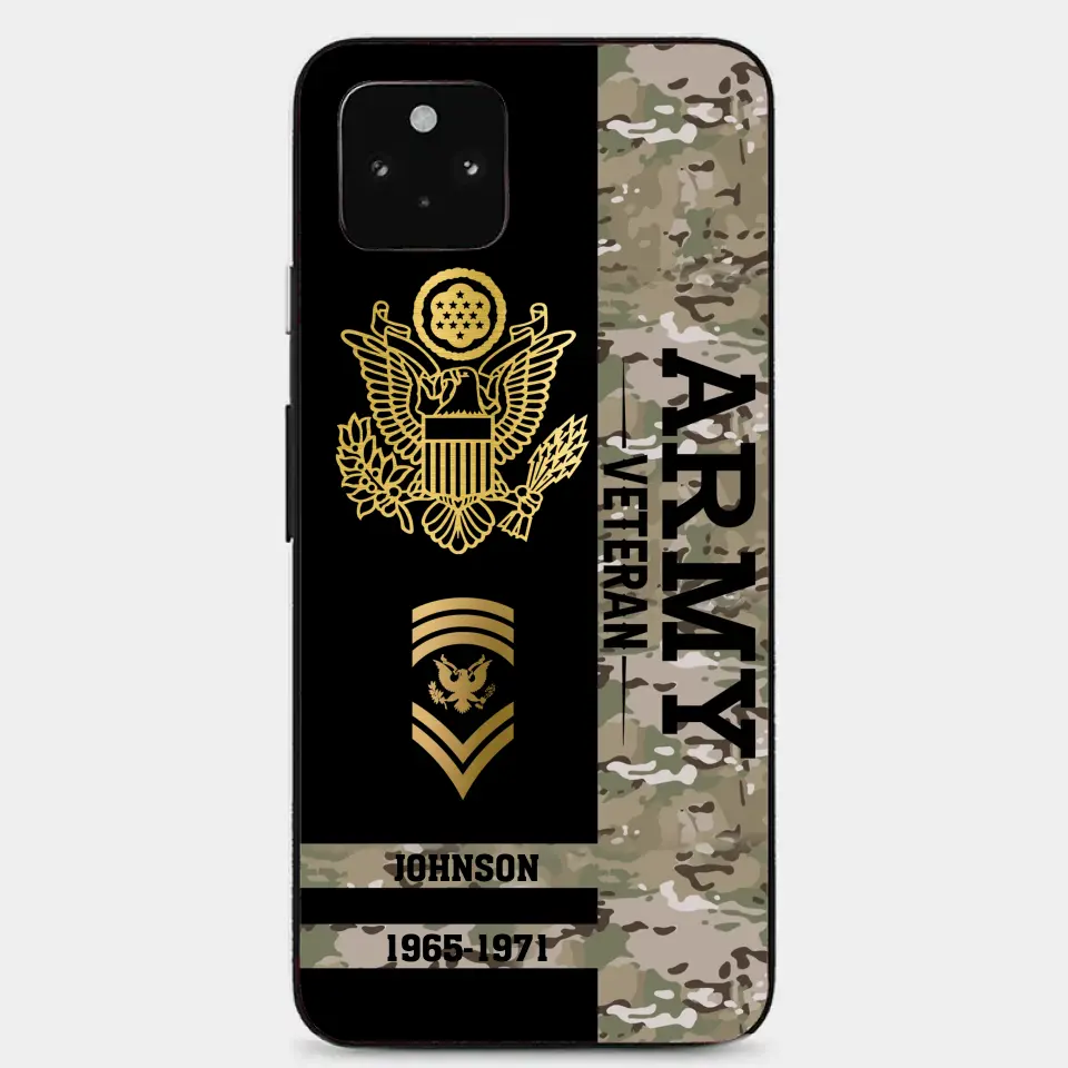 Personalized US Military Logo Custom Name Phonecase Printed