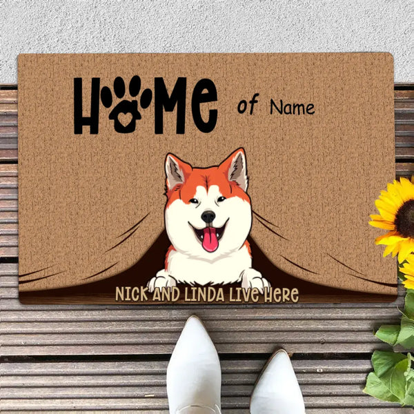 Custom Doormat, Gifts For Pet Lovers, Home Of The Pets The Humans Live Here Too Front Door Mat