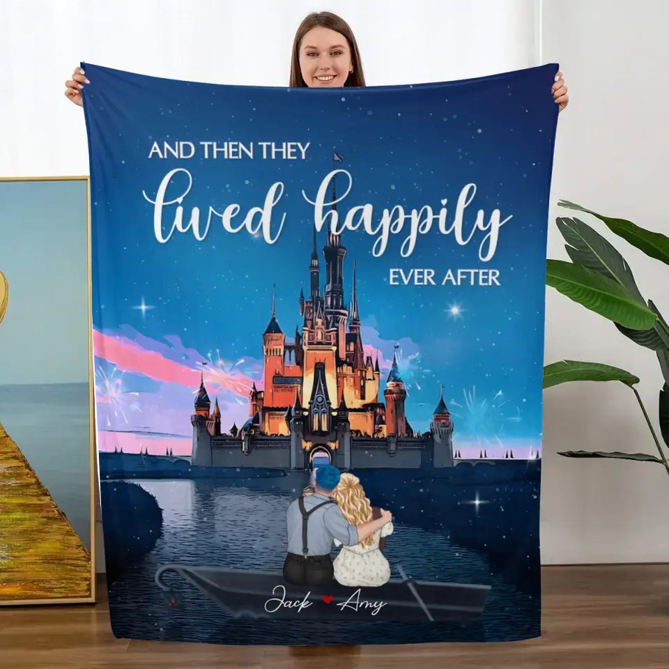 And Then They Lived Happily Ever After Personalized Couple Blanket