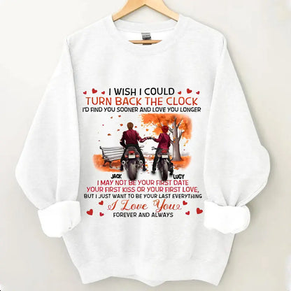 Personalized Couple Clothes - Gift Ideas for Couple/Him/Her/Valentine's Day - I wish I could turn back time
