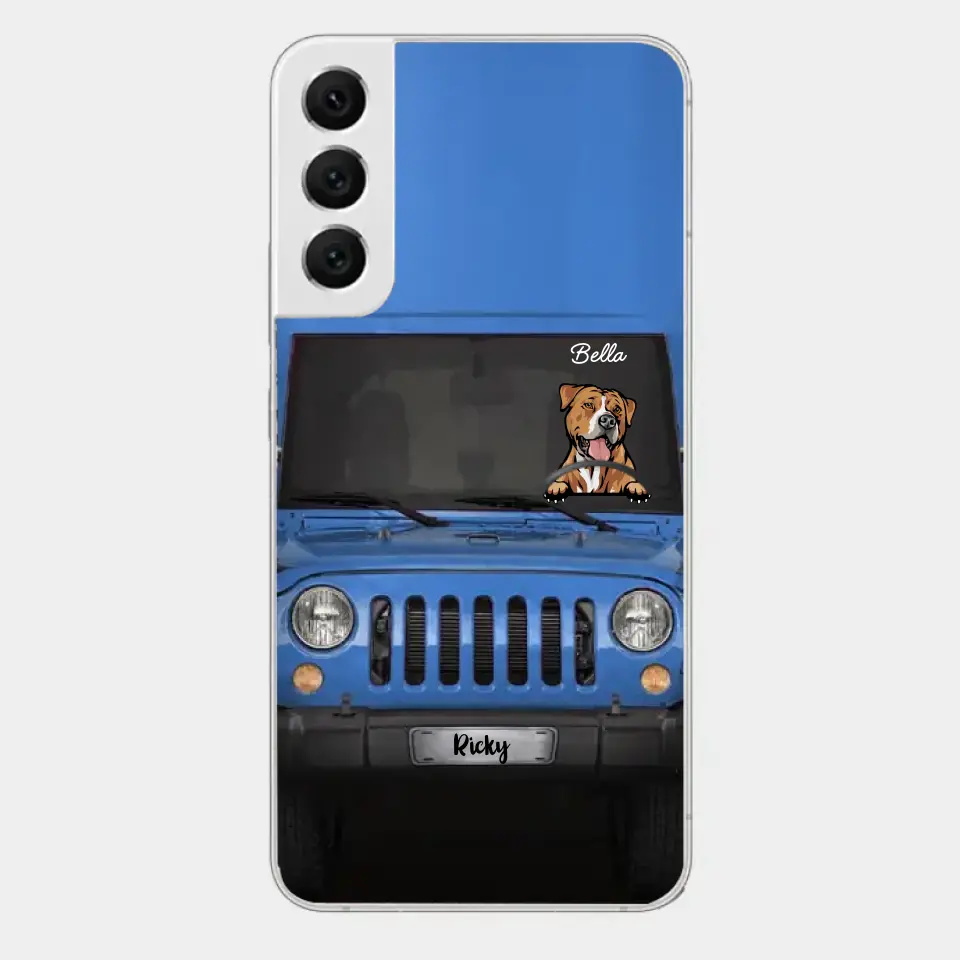 Love Puppy Kitten Pet Dog Cat Driving Colorful Car Personalized Phone Case