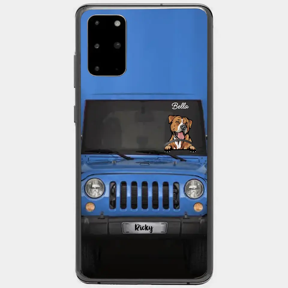 Love Puppy Kitten Pet Dog Cat Driving Colorful Car Personalized Phone Case