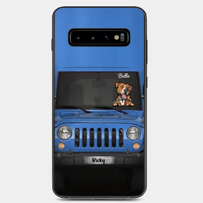 Love Puppy Kitten Pet Dog Cat Driving Colorful Car Personalized Phone Case