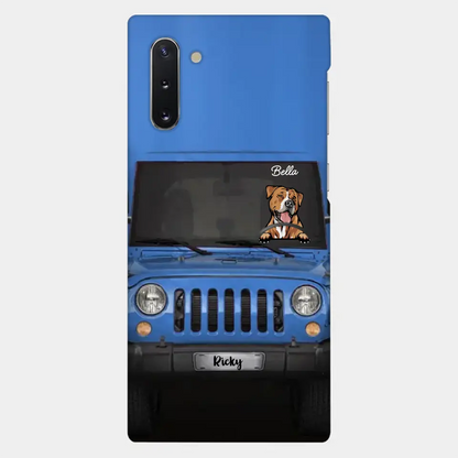 Love Puppy Kitten Pet Dog Cat Driving Colorful Car Personalized Phone Case