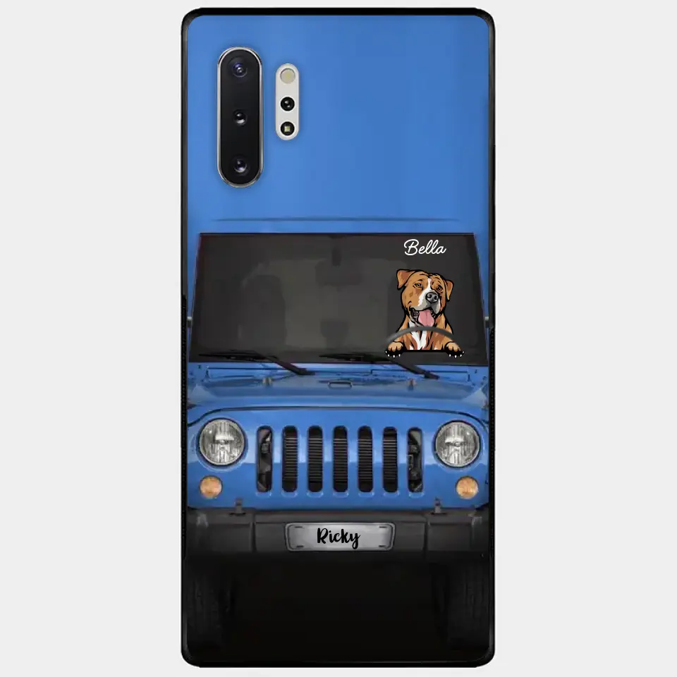 Love Puppy Kitten Pet Dog Cat Driving Colorful Car Personalized Phone Case