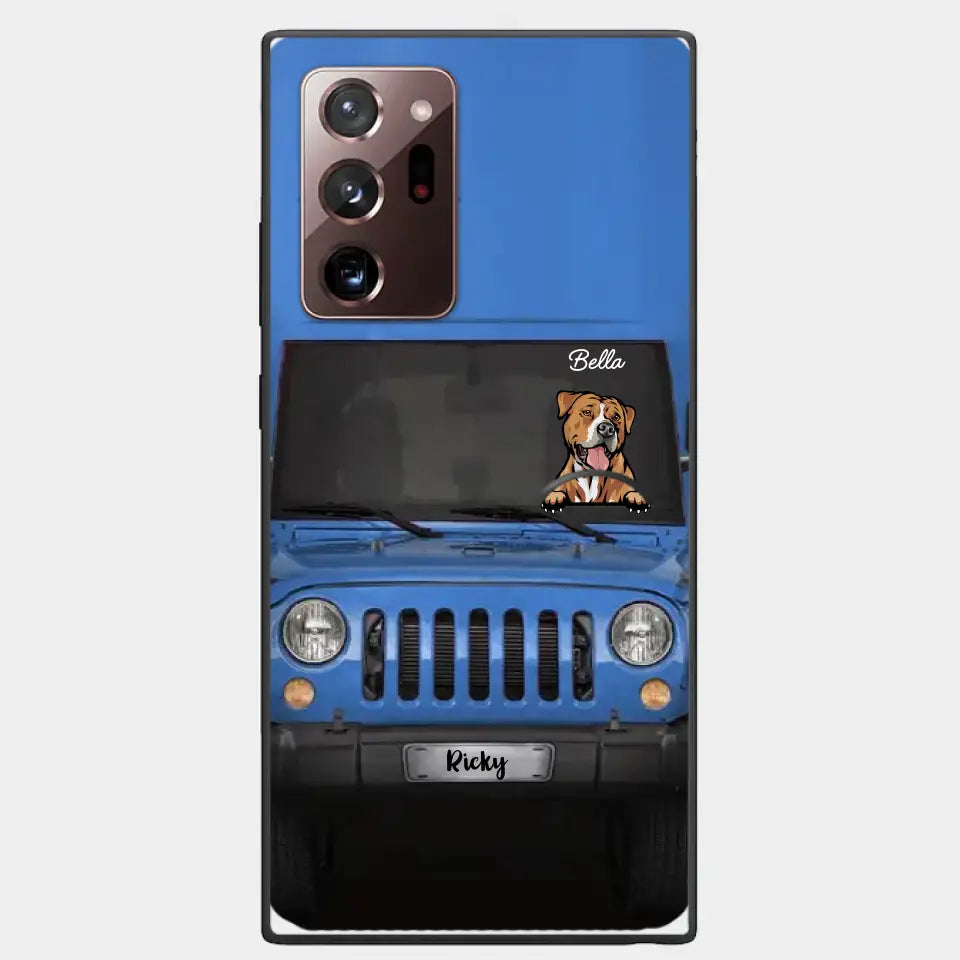 Love Puppy Kitten Pet Dog Cat Driving Colorful Car Personalized Phone Case