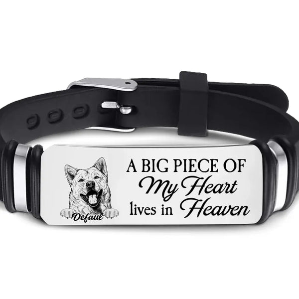 Custom Photo - Memorial Gift For Family, Pet - Personalized Engraved Bracelet