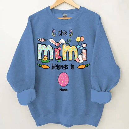 Easter Mimi Shirt, Personalized Grandma Shirt, This Mimi Belongs To Kids Names Shirt, Easter Shirt, Easter Gift for Mimi, Mimi Bunny Shirt