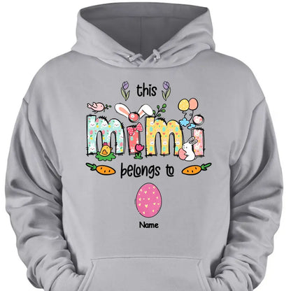 Easter Mimi Shirt, Personalized Grandma Shirt, This Mimi Belongs To Kids Names Shirt, Easter Shirt, Easter Gift for Mimi, Mimi Bunny Shirt