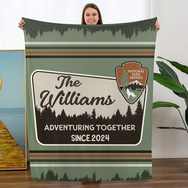 National Parks Anniversary - Personalized Blanket, Gift For Camping Lovers