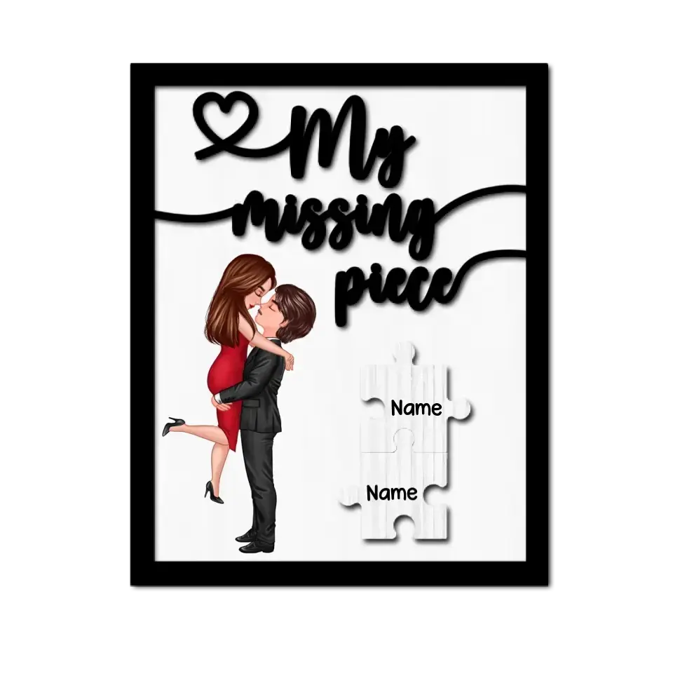 My Missing Piece Occupation Gift For Her Gift For Him Firefighter, Nurse, Police Officer Personalized 2-Layer Wooden Plaque