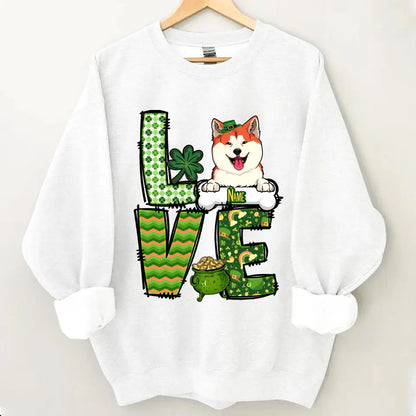 Cute Dog St Patricks Day Shirt, Personalized Dog Shirt, Dog Lover St Patrick's Day Shirt, Irish Dog Shirt, Dog Mom Shirt, Dog Lovers Shirt