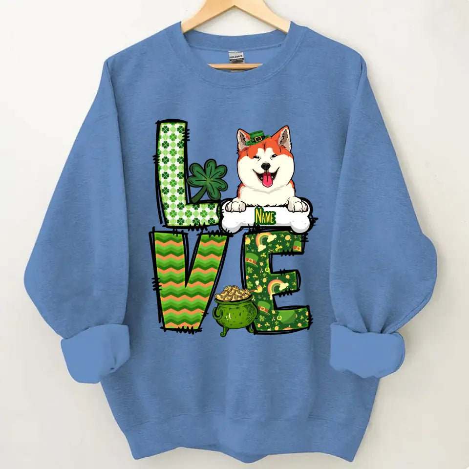 Cute Dog St Patricks Day Shirt, Personalized Dog Shirt, Dog Lover St Patrick's Day Shirt, Irish Dog Shirt, Dog Mom Shirt, Dog Lovers Shirt