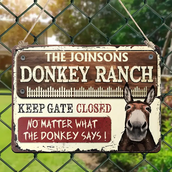 Custom Farm Entry Sign - Personalized Classic Metal Signs