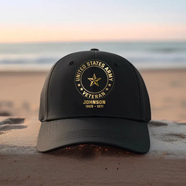 Personalized US VET Cap Printed