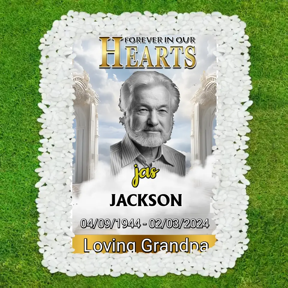 Custom Photo Forever In Our Hearts Memorial Grave Blanket