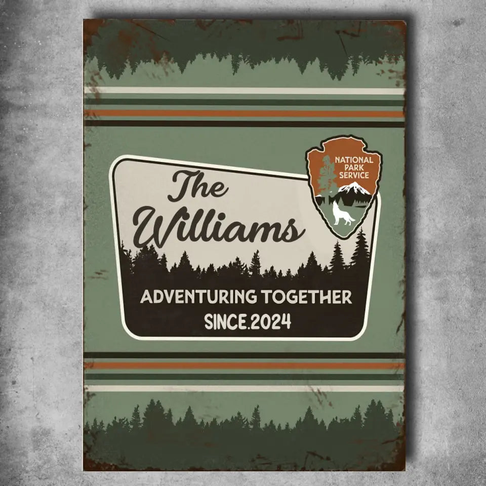 National Parks Anniversary - Personalized Metal Sign, Gift For Camping Lovers