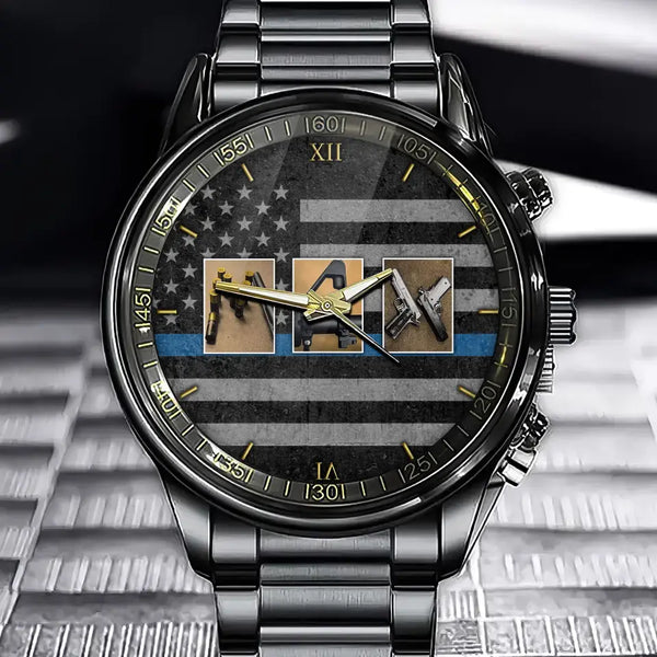 Personalized Name Characters Police Officer Watch