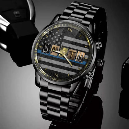 Personalized Name Characters Police Officer Watch