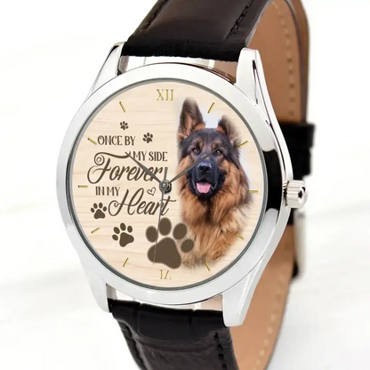 Personalized Upload Your Dog Photo Dog Once By My Side Forever In My Heart Watch