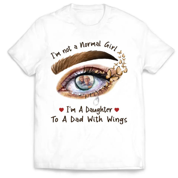 A Daughter To A Dad With Wings Personalized Memorial Shirt