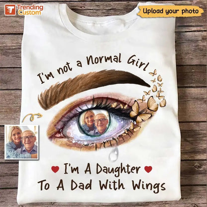 A Daughter To A Dad With Wings Personalized Memorial Shirt