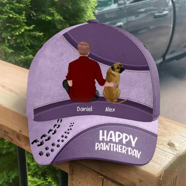 Personalized Happy Pawther's Day Dog Dad Cap - Perfect Gift for Him