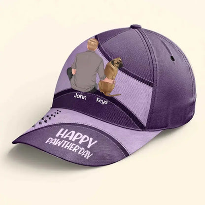 Personalized Happy Pawther's Day Dog Dad Cap - Perfect Gift for Him