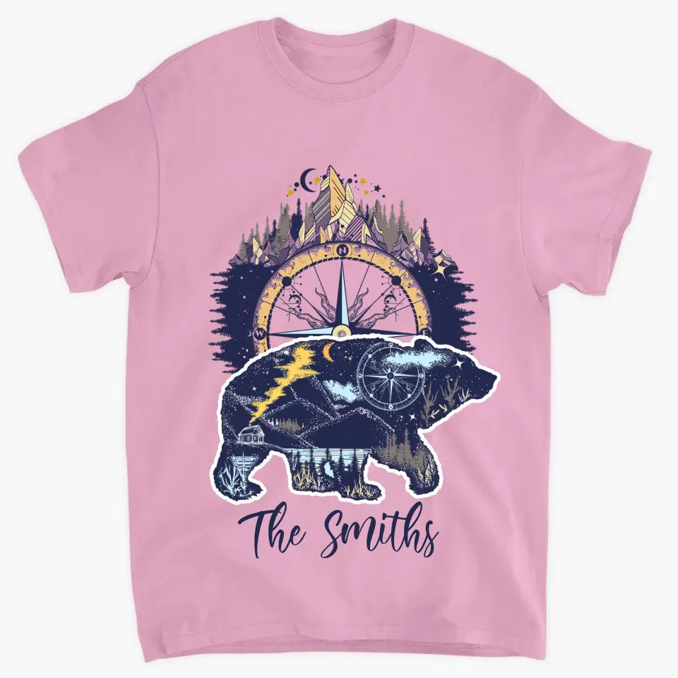Bear And Mountains - Personalized Shirt, Camping Gift For Camping Lovers
